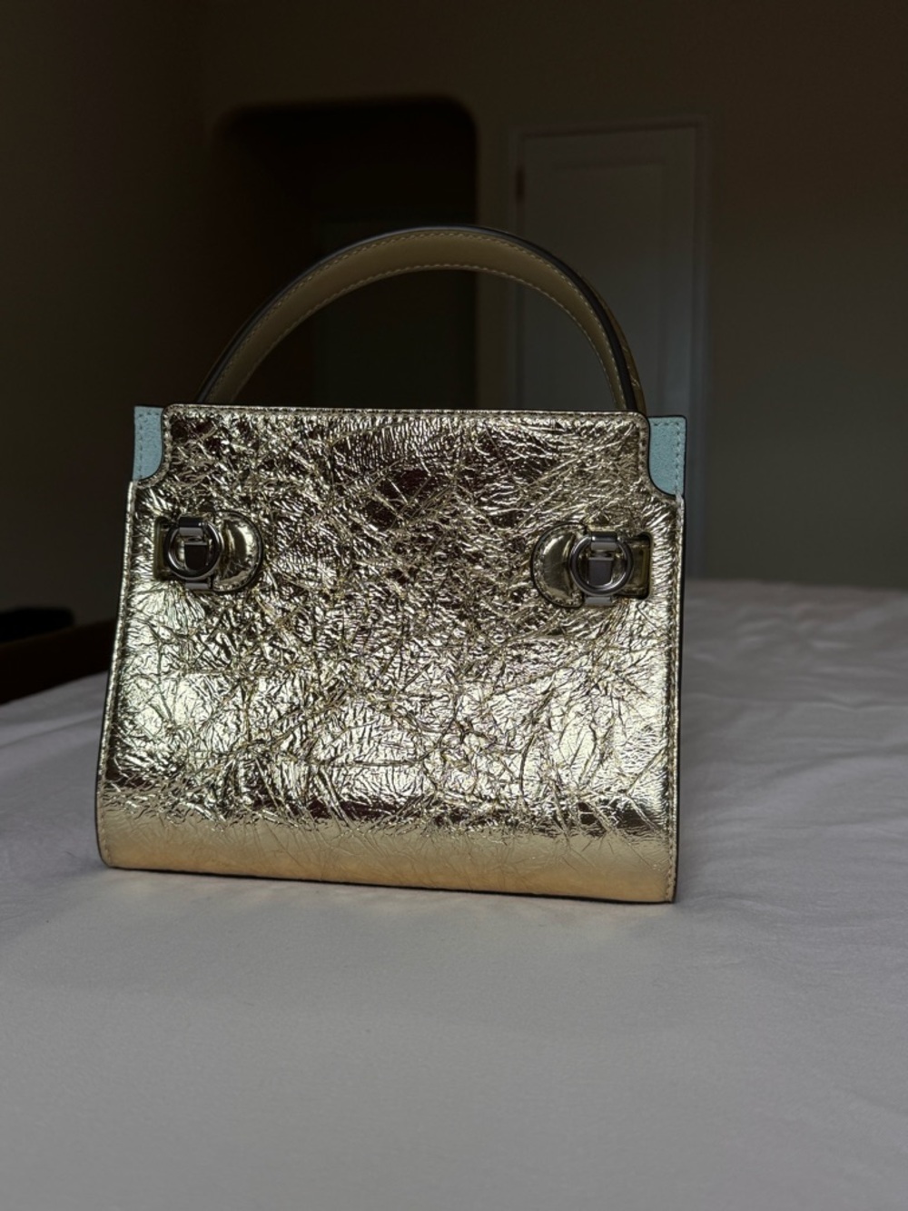 Tory Burch Radziwill Metallic Petite Double Bag - Picture 4 of 11